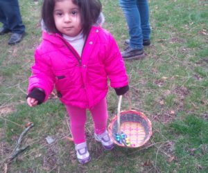 Jamila and Easter egg hunt Daughter Jamila