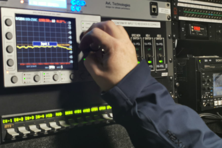 Close up of how the system is controlled