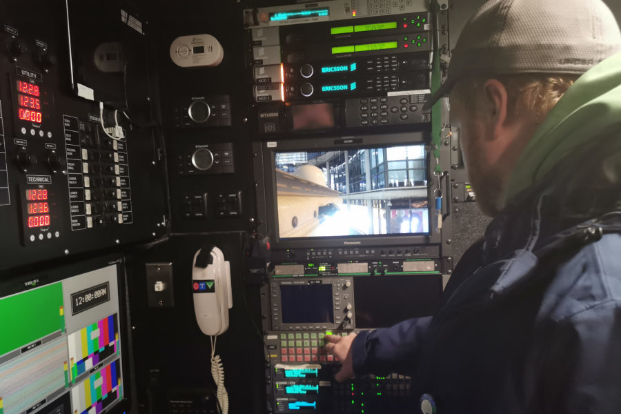 Inside the truck